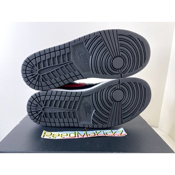 Jordan 1 Low Black Fire Red White Toe Mens Sizes 553558 063 - Picture 5 of 5